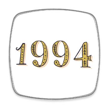 1994 Vintage 1994 Birthday Gift - Square fridge magnet - white - Front