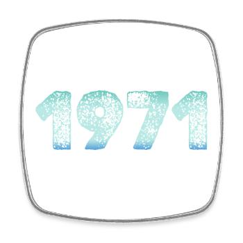 Neon Bruch 1971 - Magnet carré - blanc - Devant