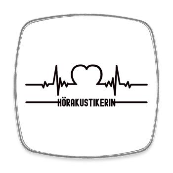 Heartbeat Hearing Aid Acoustician Heart Hearing Aid Acoustician Women - Square fridge magnet - white - Front