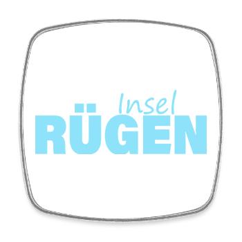 Île de Rügen - Magnet carré - blanc - Devant