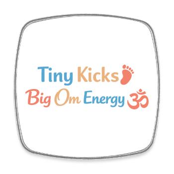 Prenatal Yoga Expectant Mother - Square fridge magnet - white - Front