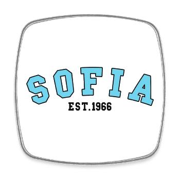 Sofia Est. 1966 - Square fridge magnet - white - Front