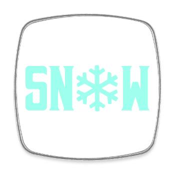 SNOW Snow Crystal - Square fridge magnet - white - Front