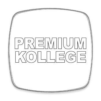 Premium Kollege - Lustiger Spruch - Viereckiger Kühlschrankmagnet - Weiß - Vorne
