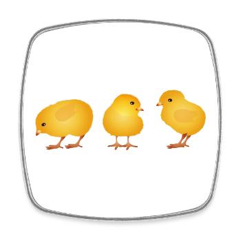 Chick – Cute Spring and Easter Motif - Square fridge magnet - white - Front