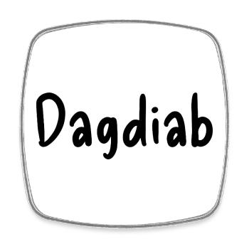 Dagdiab - Viereckiger Kühlschrankmagnet - Weiß - Vorne