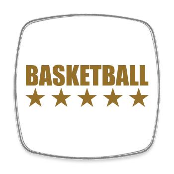 Basketball / Basketball / Basktet-Ball / Sport - Viereckiger Kühlschrankmagnet - Weiß - Vorne