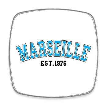 Marseille fondée en 1976 - Magnet carré - blanc - Devant