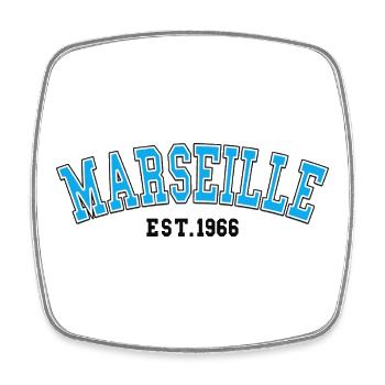 Marseille Fondée en 1966 - Magnet carré - blanc - Devant