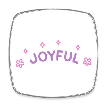 Pastel joy and flowers - Square fridge magnet - white - Front