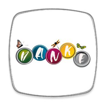 Danke  - Viereckiger Kühlschrankmagnet - Weiß - Vorne