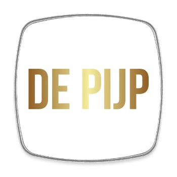 Imprint de pijp Amsterdam printed buy print - Square fridge magnet - white - Front