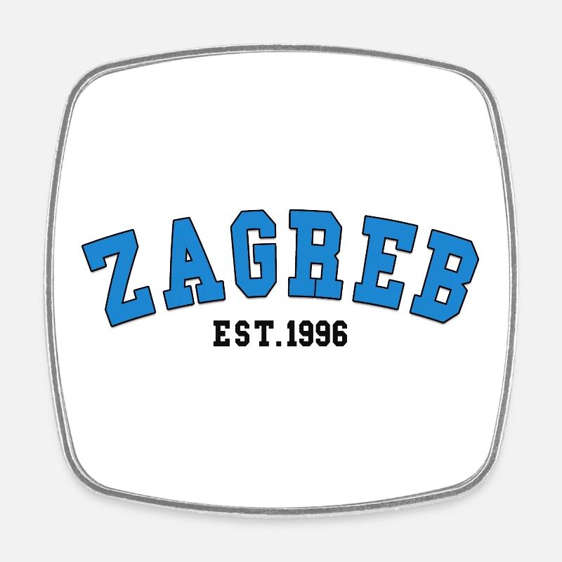 Zagreb Est. 1996 - Square fridge magnet - white