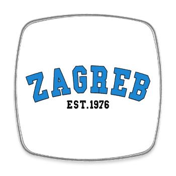 Zagreb gegründet 1976 - Viereckiger Kühlschrankmagnet - Weiß - Vorne