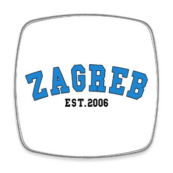 Zagreb gegründet 2006 - Viereckiger Kühlschrankmagnet - Weiß - Vorne