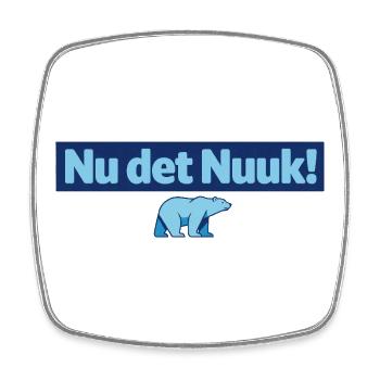 Nu det Nuuk Polar Bear - Viereckiger Kühlschrankmagnet - Weiß - Vorne