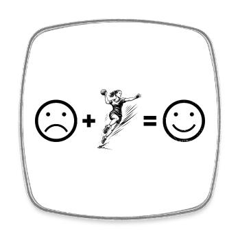 Handball Grafik für Handball fuer Frauen - Viereckiger Kühlschrankmagnet - Weiß - Vorne