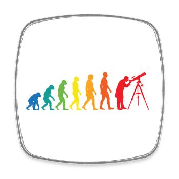 Evolution Astronomy – Space Telescope Design - Square fridge magnet - white - Front