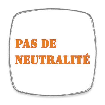 NO NEUTRALITY - Square fridge magnet - white - Front