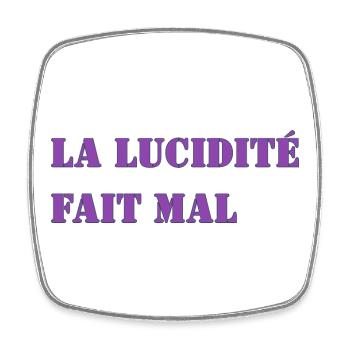 LUCIDITY HURTS - Square fridge magnet - white - Front