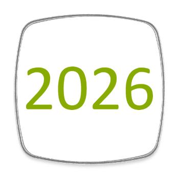 2026 grün Geburtstag Jubiläum Vorlage gestalten  - Viereckiger Kühlschrankmagnet - Weiß - Vorne