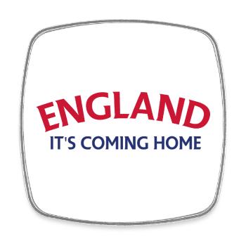 England Es kommt nach Hause Banner - Viereckiger Kühlschrankmagnet - Weiß - Vorne
