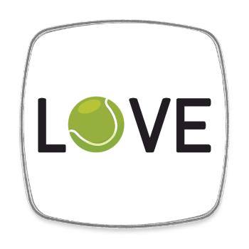 Tennisliebhaber - Viereckiger Kühlschrankmagnet - Weiß - Vorne