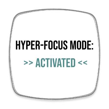 Hyper-Focus Mode: Activated - Statement - Viereckiger Kühlschrankmagnet - Weiß - Vorne