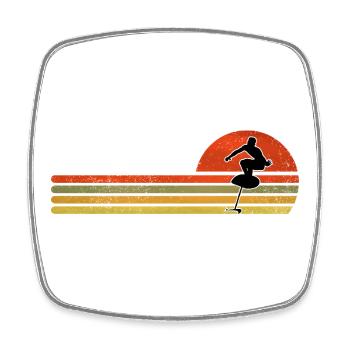 Retro Vintage Hydrofoil - Square fridge magnet - white - Front