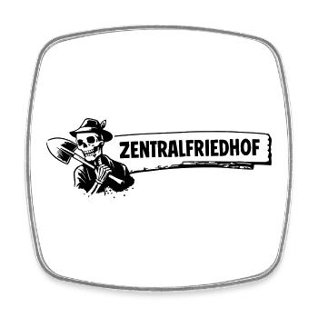 Zentralfriedhof - Viereckiger Kühlschrankmagnet - Weiß - Vorne
