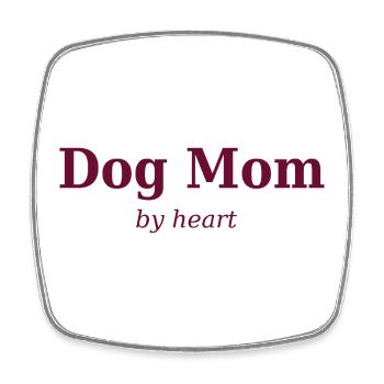 Dog_mom_by_heart - Square fridge magnet - white - Front