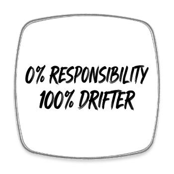 0 % Responsabilité 100 % Vagabond - Magnet carré - blanc - Devant