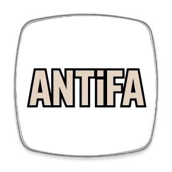 Antifa - Antifascist Merch - Viereckiger Kühlschrankmagnet - Weiß - Vorne