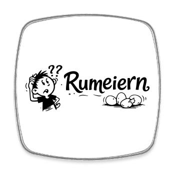 Rumeiern - Viereckiger Kühlschrankmagnet - Weiß - Vorne