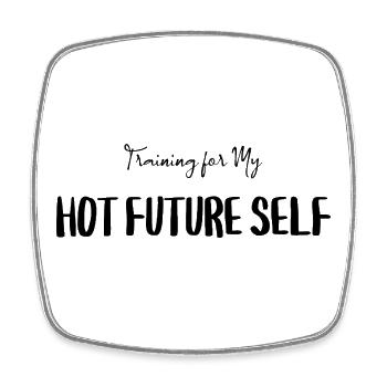 Gym Motivation Quote - Future Self - Square fridge magnet - white - Front