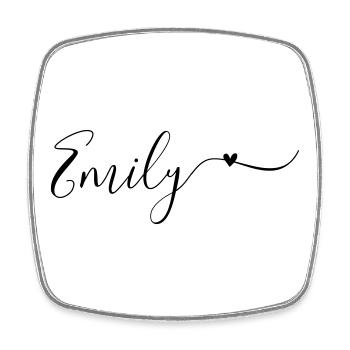 Emily Name First Name Decorative - Square fridge magnet - white - Front