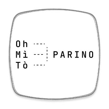 OH MÌ TÒ das Parino-T-Shirt - Viereckiger Kühlschrankmagnet - Weiß - Vorne