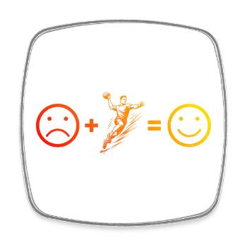 Un design intemporel simple pour handball pour hommes - Magnet carré - blanc - Devant