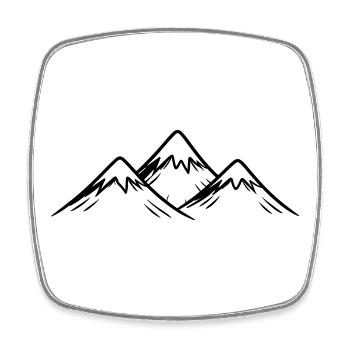 Mountains Alps - Square fridge magnet - white - Front