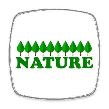 Nature - Square fridge magnet - white - Front