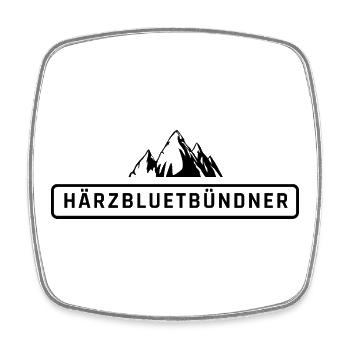 Härzbluetbündner, proud Graubünden native - Square fridge magnet - white - Front