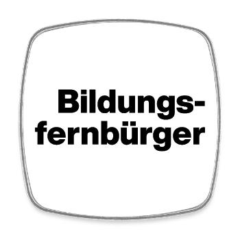 BILDUNGSFERNBÜRGER. DUMME MENSCHEN, SARKASMUS - Viereckiger Kühlschrankmagnet - Weiß - Vorne