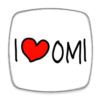Ich liebe Oma  - Viereckiger Kühlschrankmagnet - Weiß - Vorne