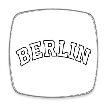 Berlin Arc Kontur - Viereckiger Kühlschrankmagnet - Weiß - Vorne