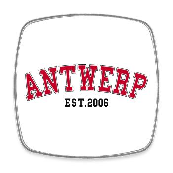 Antwerpen gegründet 2006 - Viereckiger Kühlschrankmagnet - Weiß - Vorne