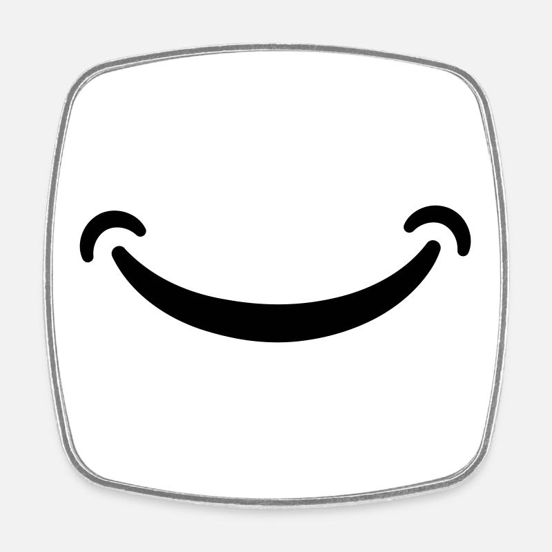 Sourire - Magnet carré - blanc