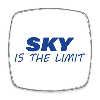 Sky is the Limit - Square fridge magnet - white - Front