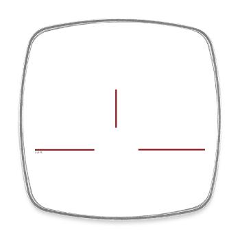 Minimalistische Rotlinien-Grafik - Viereckiger Kühlschrankmagnet - Weiß - Vorne
