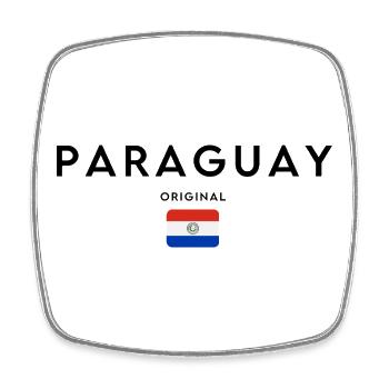 Paraguayan pride, minimalist sleek design - Square fridge magnet - white - Front