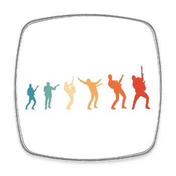 Evolution Rock Music Rock Guitarist - Square fridge magnet - white - Front
